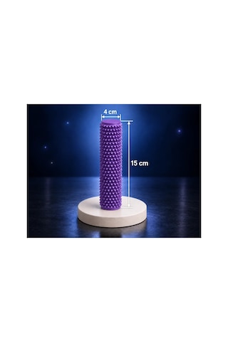 Alvera Dikenli Masaj Silindiri 15 X 4 Cm Ayak Ve Kas Masaj Rulosu - Mor