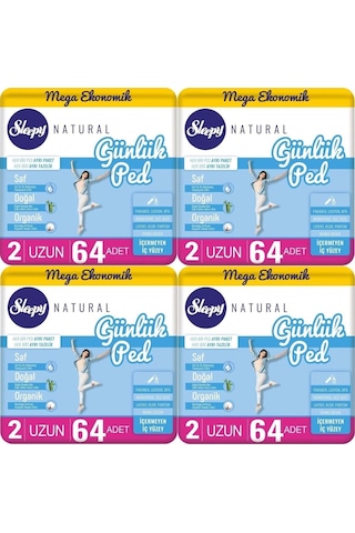 Sleepy Natural Günlük Ped Uzun 256 Adet Mega