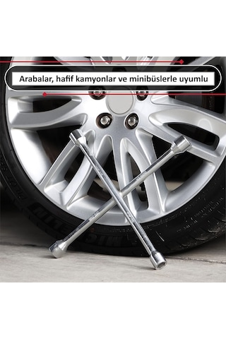 Tüm Otomobiller Için 4 Farklı Ölçüde Bijon Anahtarı -17-19-21-23