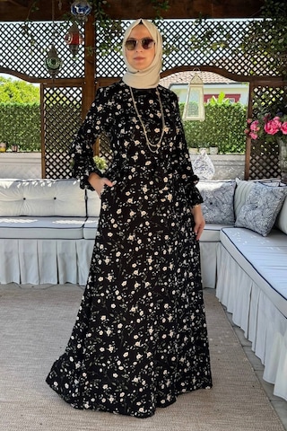 Rabia Şamlı Bihter Siyah Elbise Normal
