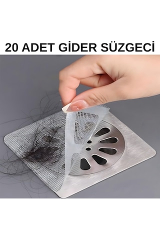 Lavabo Banyo Gider Süzgeci Kapatıcı Sineklik Tamir Kiti Pratik Banyo Saç Kılı Tutucu 20 Adet