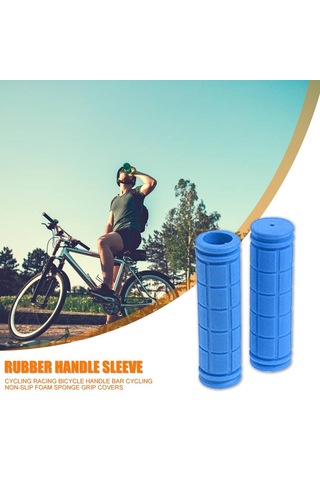 Cbtx Anti-Skid Kauçuk Ultralight Yumuşak Gidon Sapları 2 Adet Koyu Mavi
