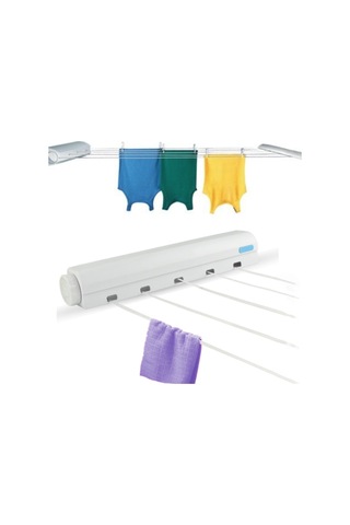 Sones Yaylı Otomatik Geri Çekilebilir Çamaşır Askısı Kurutma Askısı Havlu Askısı, Stil: Dört Kablolu Diğer