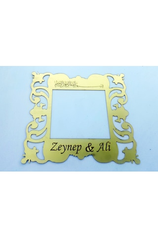 Kapı Zil Butonu İsme Özel Priz Çerçevesi Gümüş