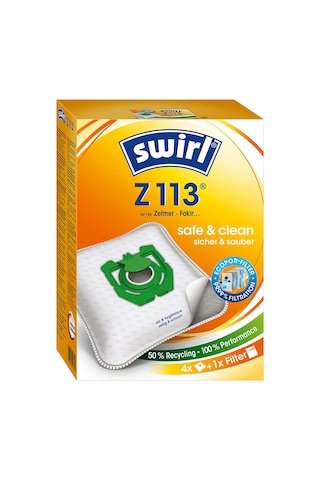 Swirl Z 113 EcoPor Fakir Zelmer Elektrikli Süpürgeler için Toz Torbası