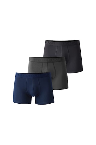 Josejuan 3'Lü Erkek Boxer Koton Likralı Yazılı Lastik 1011