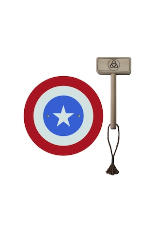 Ahşap Kaptan Amerika Kalkanı ve Ahşap Tor Thor Çekici