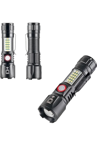 Ws-2828 Ultra Usb Şarjlı Polis El Feneri, Bekçi, Asker El Feneri Kırmızı Mavi Çakarlı 1000 L 1 Ws-2828 Ultra Usb Şarjlı Polis El Feneri, Bekçi, Asker El Feneri Kırmızı Mavi Çakarlı 1000 L Siyah