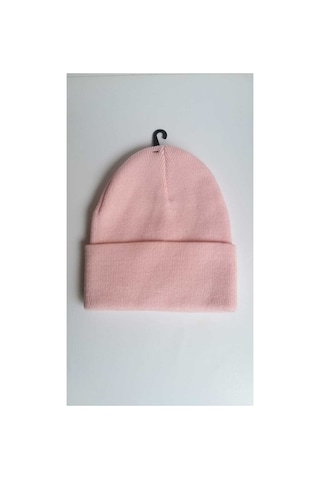 Cmf Triko Açık Pembe Düz Renk Basic Bere Unısex Açık Pembe