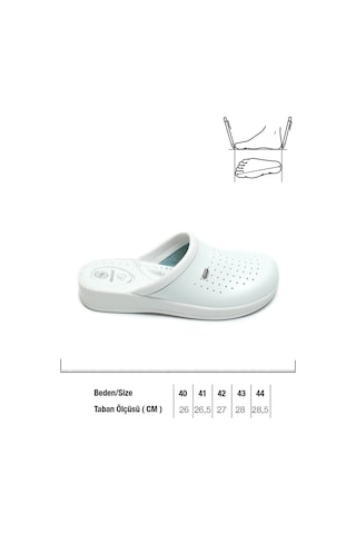 Gezer 04770-26 Anatomik Sabo Erkek Terlik 41-45 Beyaz