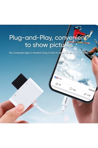 Ebitda Joyroom S-h142 4'ü 1 Arada Sd/tf Kart Okuyucu + Otg Şarj Adaptörü Beyaz