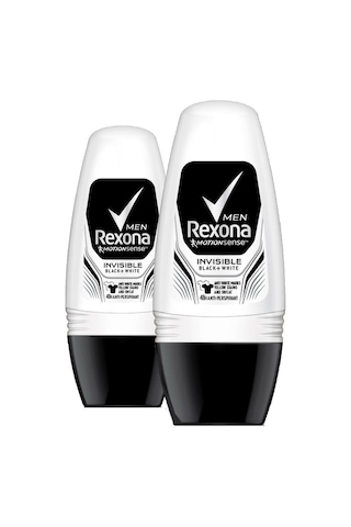 Rexona Men Invisible Black+White Erkek Roll-On Deodorant 50 ML x 2