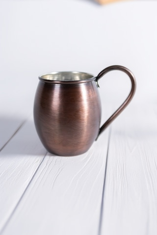 Cuvesta Modern El Yapımı Modern Bakır Bardak Oksit Renk 8x10cm