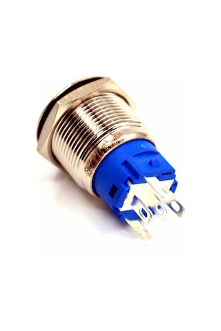 19mm Yaylı Metal Buton Kırmızı Işıklı 1no/1nc Anahtar 12v 24v