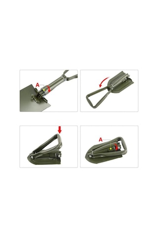 Büro Ev Ofis Arabası İçin Araç İçi Bagaj Tipi 50cm Portatif Katlanır Oto Kürek