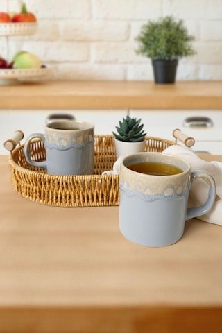 Keramika Shizen Gri Silindir Kupa 10 Cm 2 Adet 613 Gri