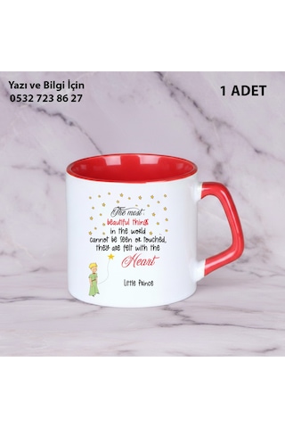 Küçük Prens Baskılı The Little Prince Kupa Bardak Kısakırmızı