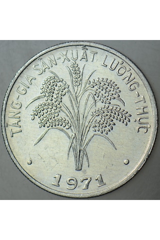 Vietnam 1 Dong 1971 Fao Hatıra. Çilaltı.