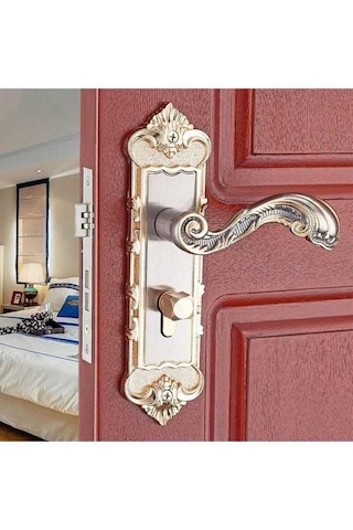 Pazly Ofis Giriş Kapı Kolu Üç Anahtarlı, Alüminyum, Paslanmaz Çelik, 210x55mm, 120mm, Banyo/masif/ahşap Kapıları Kapsar