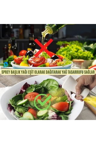 Sprey Yağdanlık Sıvı Yağ Spreyi Yağlık Air Fryer'da Yağ Tasarruf