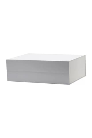Hediye Kutusu Boş Mıknatıslı Kapak Beyaz 22X17X9.5Cm Home In Joy Beyaz