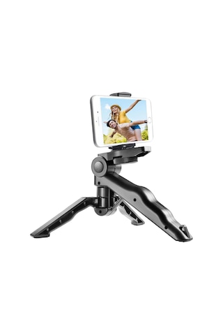 Tripod Modern Tasarım 3 Ayak Mini Kamera Ve Telefon Tripodu + Döner Başlık Telefon Tutucu Hafif Taşınabilir K555