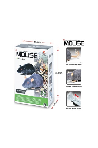 Remote Control Infrared Realistic Rc Mouse Toy, Random Color Delivery