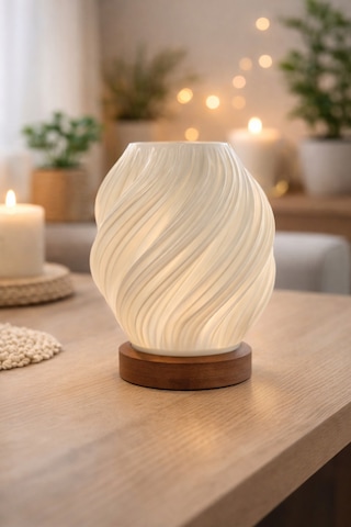 Kablosuz Pilli Led Masa Lambası Yüksek Parlaklık Modern Spiral Dekoratif Abajur