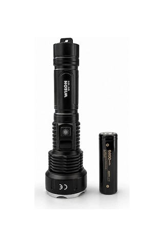 Wison Ws-7878 30watt 3000 Lümen Uzun Menzilli Usb Type-c Şarjlı El Feneri Açık Kırmızı