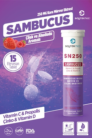 SN 250 Kara Mürver Ekstresi Vitamin C Propolis Çinko Vitamin D