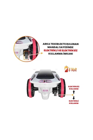 Kumandalı Akülü Araba 6 Volt 2-4 Yaş Prenses