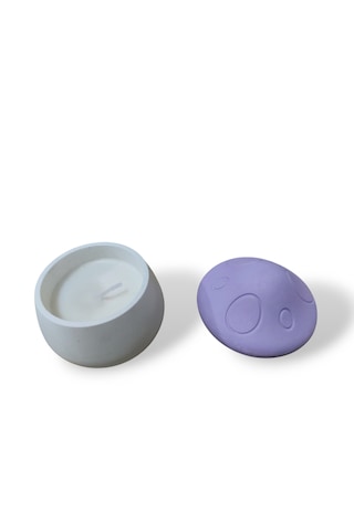 Mantar İçinde Soya Wax Mum -lila Renk Lila