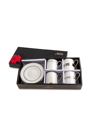 Jumbo Luces Platin 4 Kişilik Kahve Fincan Takımı Platin