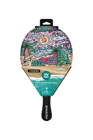 Waboba Artist Mantar Matkot Plaj Raketi Seti Çiçek Desenli Bahçe Ve Plaj El Raketi Oyunu Yeşil-8+ Yaş