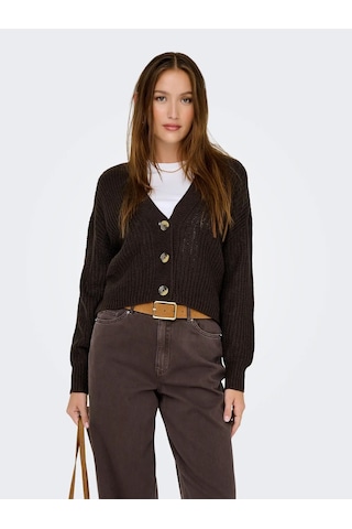 Only Onlcarol Nice L/s Cardigan Knt Noos Kadın Hırka 15211521 Kahverengi