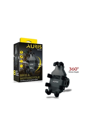 Auris H110 Bisiklet Motosiklet Gidonu Telefon Tutucu Siyah