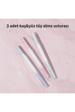 Gaman Kapaklı Kaş & Yüz Tüy Alma Kaş Usturası 3'lü