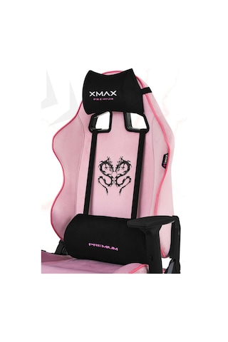 Rio Balerion Terletmez Kadife Kumaş Pembe Gaming Oyuncu Koltuğu -1 Pembe