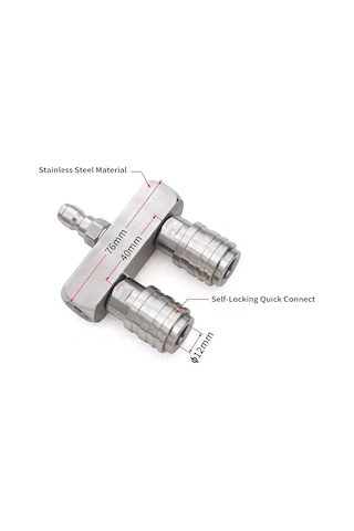 Aubyhe Stainless Steel 5000 Psı Yüksek Basınçlı Yıkama Nozu, 5 Renkli Uç Ve 1/4 Hızlı Bağlantı Kolu İle Kendiliğinden Kilitleme