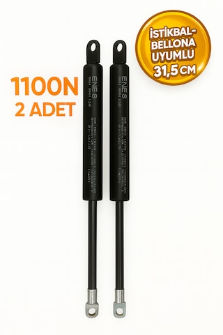 Yuenze Baza Amortisörü Baza Pistonu 31,5cm 1100n 2 Adet İstikbal-bellona Uyumlu SİYAH/KROM
