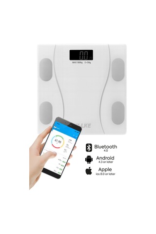 Walke Premium Uygulama Bağlantılı Akıllı Baskül Beyaz