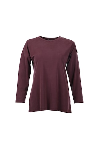 On Kadın Oversize Uzun Kol Minimalist Bluz - Rahat Ve Şık Bordo