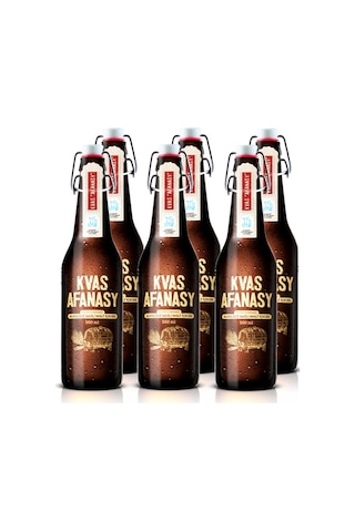 Kvas Afanasy Filtrelenmemiş Alkolsüz Gazlı Malt İçecek 6 x 500 ML