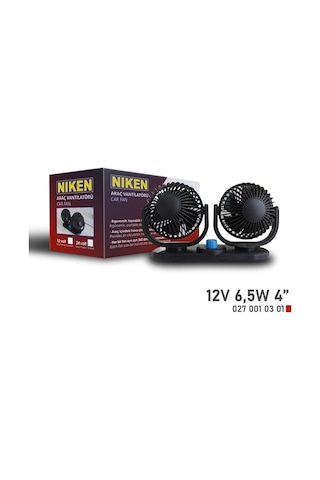 Araç Içi Vantilatör Küçük Çift Başlı 12v 4 İnç Üniversal Niken