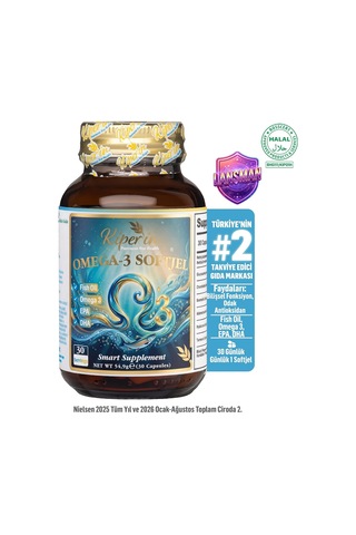 Omega 3 Balık Yağı Softgel Kapsül Yüksek Epa Dha Konsantre Formül 1044,4 Mg Omega 3: 527,8 Mg Epa Ve 368,2 Mg