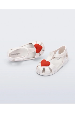 Mini Melissa Hip Heart Ballerina Babet Sandalet 37783 Beyaz
