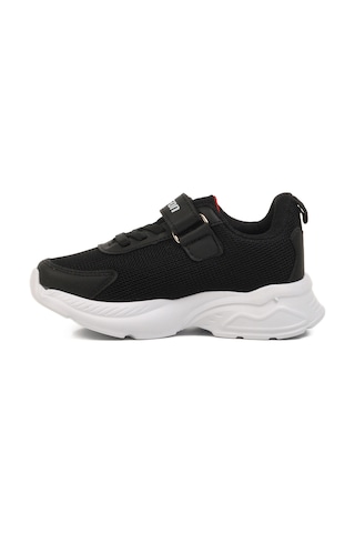 Siyah Kırmızı Fileli Cırtlı Unisex Çocuk Spor Ayakkabı Ruffon P Siyah-Kırmızı