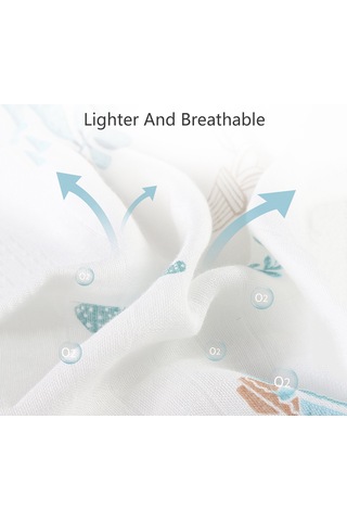 Hangfox Yumuşak Pamuklu Bambu Lifli Bebek Battaniyesi - 130x110cm Nemlendirici, Tüm Mevsimlerde Kullanım, Ev Ve Seyahat İçin Hafif Bakım Örtüsü Beyaz