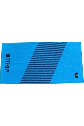 50x100 Butterfly İplik Boya Spor Havlusu Gym Antrenman Havlusu Turkuaz-Siyah