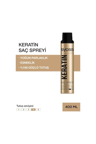 Syoss Keratin Ekstra Güçlü Tutuş Saç Spreyi 400 ML